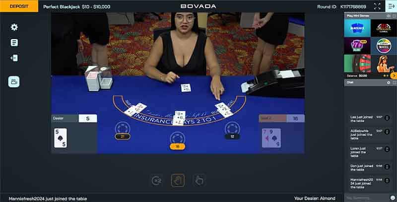 Live Dealer Perfect Blackjack